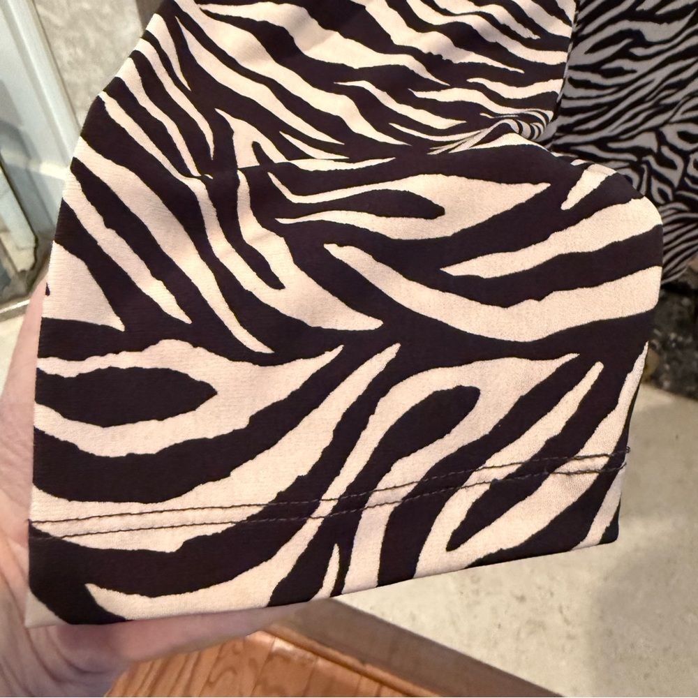 Chico's Zebra Print Blouse - dark brown and tan - Picture 3 of 4